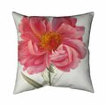 Fondo 20 x 20 in. Pink Peony Flower-Double Sided Print Indoor Pillow FO2794640